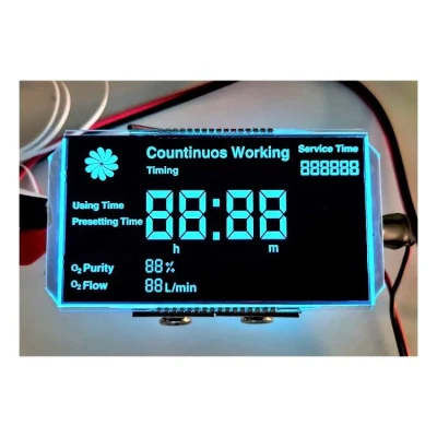 Módulo de display LCD mono de sete segmentos personalizado de 6 dígitos para medidor de energia